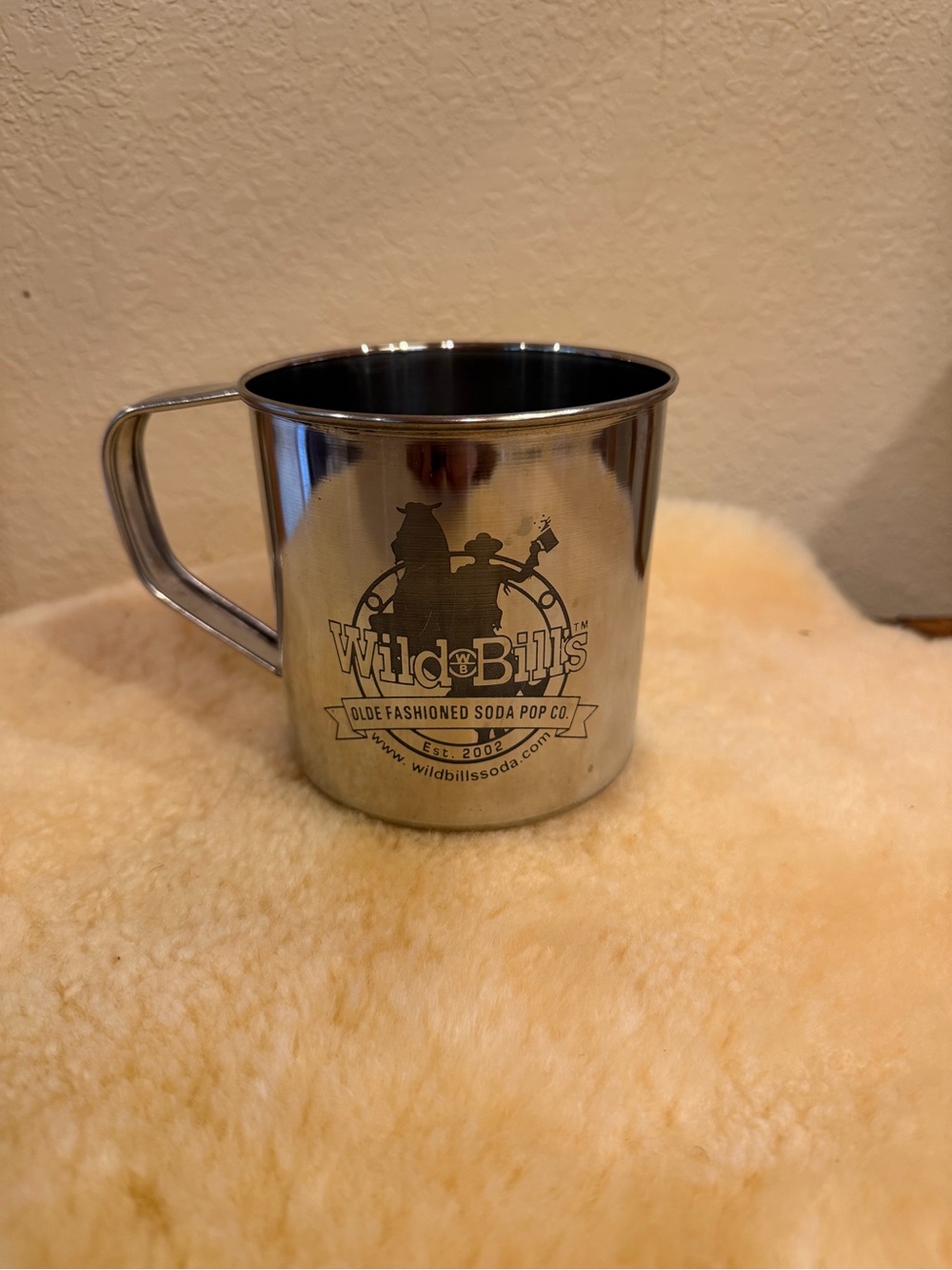 Wild Bills Old Fashion Soda Pop Beverage Company Stainless Steel Mule Mug Cup
